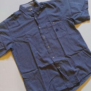 Bugle Boy Blue Check Button Shirt M